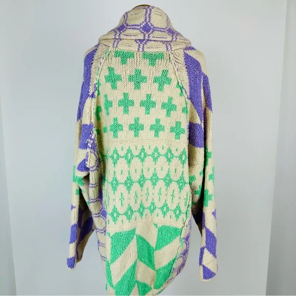 Free People Bright & Optimistic Oversized Cardigan Sweater Size Small - Picture 13 of 16